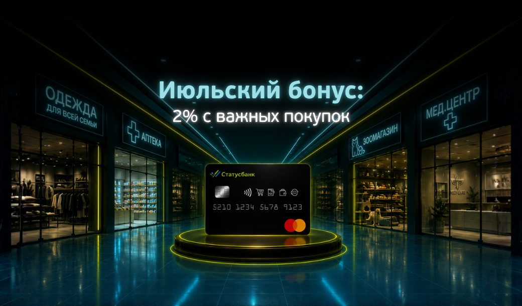 Статусбанк, манибэк 2% по СТАТУСкарте